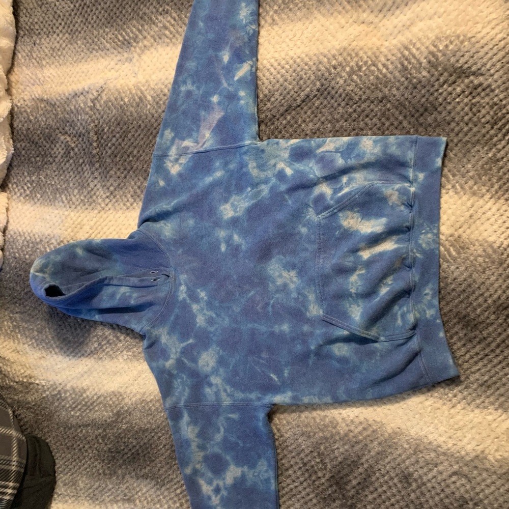 Medium Blue Tye-Dye Hoodie.